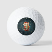 Merry Christmas Schattige Mouse Golfballen (Voorkant)