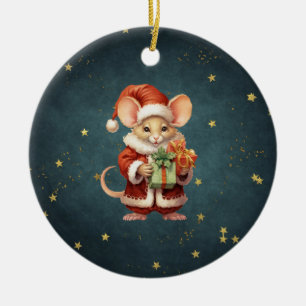 Merry Christmas Schattige Mouse Keramisch Ornament