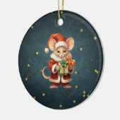 Merry Christmas Schattige Mouse Keramisch Ornament (Links)