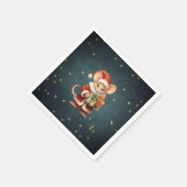 Merry Christmas Schattige Mouse Servet (Hoek)