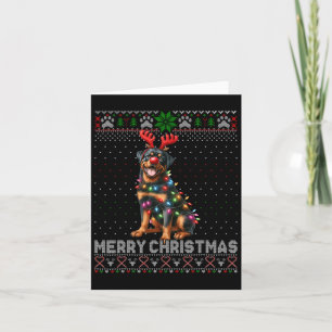 Merry Christmas Schattige Rottweiler Hondenliefheb Kaart