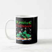 Merry Christmas Schattige Xmas T-rex ASL Gebarenta Koffiemok (Links)