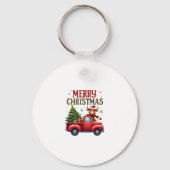 Merry Christmas Scottish Highland Cow Xmas Farm An Sleutelhanger (Voorkant)