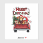 Merry Christmas Scottish Highland Cow Xmas Farm An Sticker (Vel)