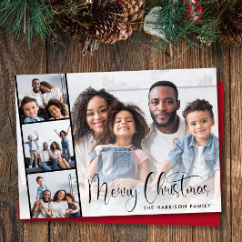 Merry Christmas Script 4 Foto Feestdagenkaart
