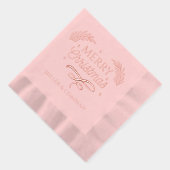 Merry Christmas Script Corporate Persoonlijke naam Folie Servetten (Rechts)