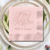 Merry Christmas Script Corporate Persoonlijke naam Folie Servetten