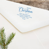 Merry Christmas Script Custom Return Adres Zelfinktende Stempel