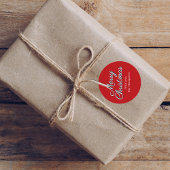 Merry Christmas Script Custom  Ronde Sticker