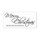 Merry Christmas Script Custom Rubber Art Stamp Rubberstempel (Afrduk)