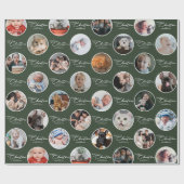 Merry Christmas Script Custom Text 28 Photo Cadeaupapier (Vlak)