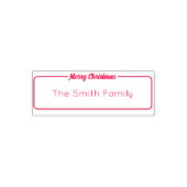 Merry Christmas Script Familienaam Tekst Sjabloon Zelfinktende Stempel (Design)