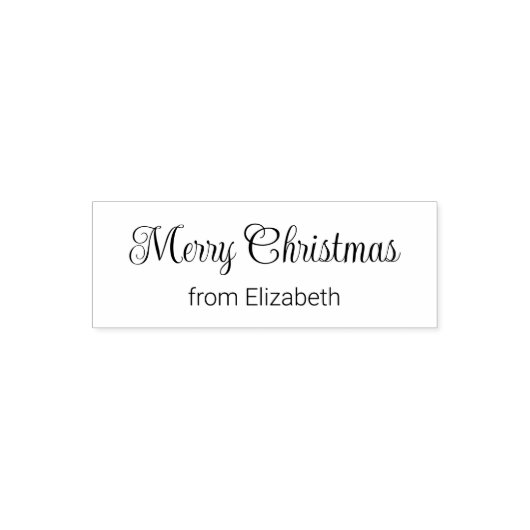 Merry Christmas Script from Your Name Zelfinktende Stempel (Design)