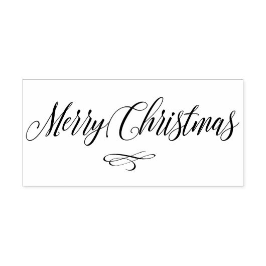 Merry Christmas Script Kalligrafie tekst Scrapbook Rubberstempel (Afrduk)