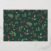 Merry Christmas Script Photo Foil Holiday Card Folie Feestdagenkaart (Achterkant)