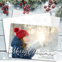 Merry Christmas Script Photo Template