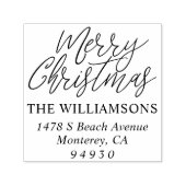 Merry Christmas Script Retouradres lettertype Zelfinktende Stempel (Design)