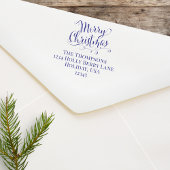 Merry Christmas Script Return Adres Aangepast Zelfinktende Stempel