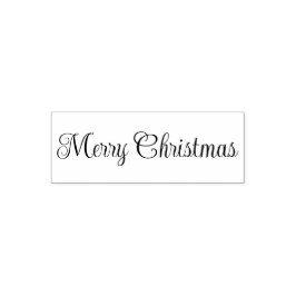 Merry Christmas Script Text Template Zelfinktende Stempel