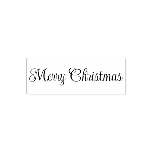 Merry Christmas Script Text Template Zelfinktende Stempel (Design)