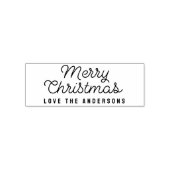 Merry Christmas Script typografie Naam Zelfinktende Stempel (Design)
