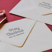 Merry Christmas Script typografie Naam Zelfinktende Stempel