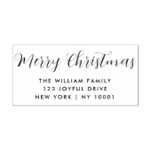 Merry Christmas Script Typografie Zelfinktende Stempel (Design)