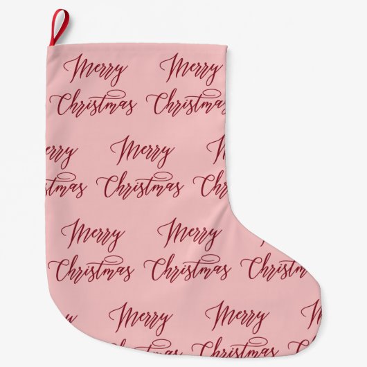 Merry Christmas Script Typography Lettering Grote Kerstsok (Voorkant)