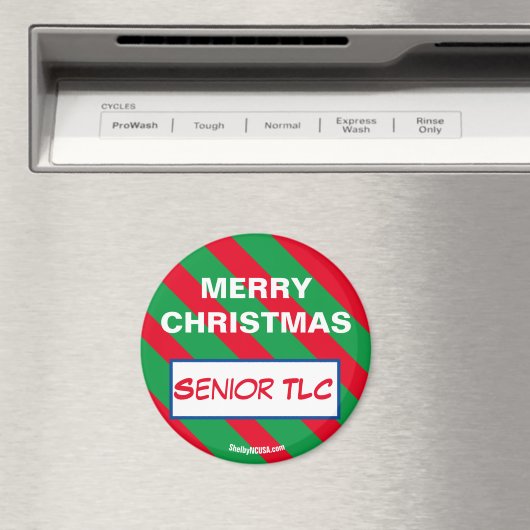 MERRY CHRISTMAS Senior TLC Magnet (Insitu (Vaatwasser))