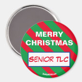MERRY CHRISTMAS Senior TLC Magnet (Voorkant / Achterkant)