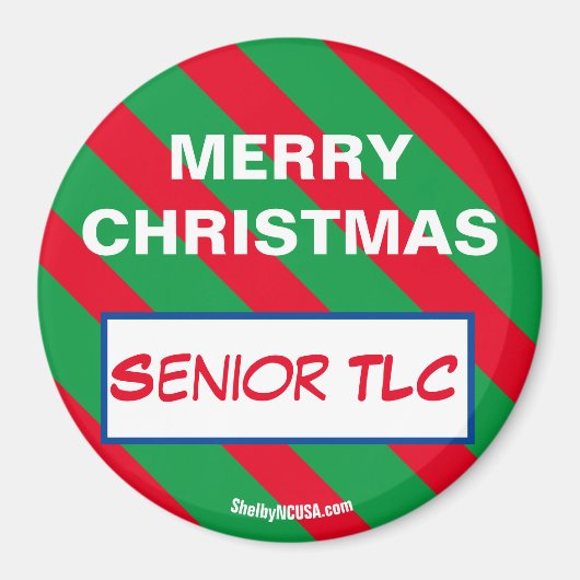 MERRY CHRISTMAS Senior TLC Magnet (Voorkant)