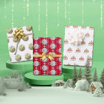 Merry Christmas Set van drie inpakpapier vellen<br><div class="desc">Leuke kerst inpakpapier Flat Sheet Set van 3,  is een geweldige manier om uw vakantie-spirit te shows. Een van de beste onderdelen van het seizoen is het gepersonaliseerde kerstinpakpapier voor mooie stijlvolle gepersonaliseerde kerstcadeaus,  gemaakt met unieke design. U kunt het ontwerp aanpassen en de kleuren wijzigen zoals u wilt.</div>