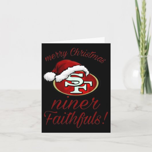 Merry Christmas SF 49 Niner Faithfuls Kaart (Voorkant)