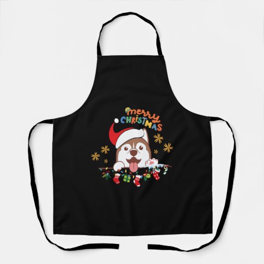 Merry Christmas Shelties Magnet Schort (Voorkant)