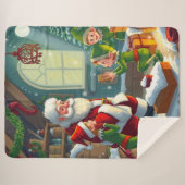 Merry Christmas  Sherpa Deken (Voorkant (horizontaal))