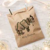 Merry Christmas Shetland Pony Favor Bag Bedankzakje (Geknipt)