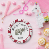Merry Christmas Shetland Pony Plates Papieren Bordje (Feest)