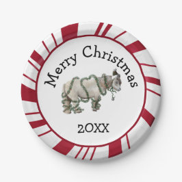 Merry Christmas Shetland Pony Plates Papieren Bordje