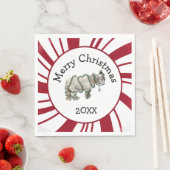 Merry Christmas Shetland Pony Servet (Insitu)