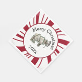 Merry Christmas Shetland Pony Servet (Hoek)