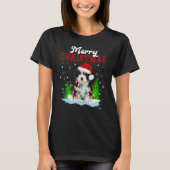 Merry Christmas Shih Tzu Tree Lights Shih Tzu Chri T-shirt (Voorkant)