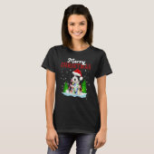 Merry Christmas Shih Tzu Tree Lights Shih Tzu Chri T-shirt (Voorkant volledig)