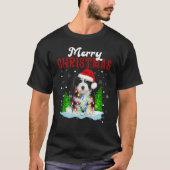 Merry Christmas Shih Tzu Tree Lights Shih Tzu Chri T-shirt (Voorkant)
