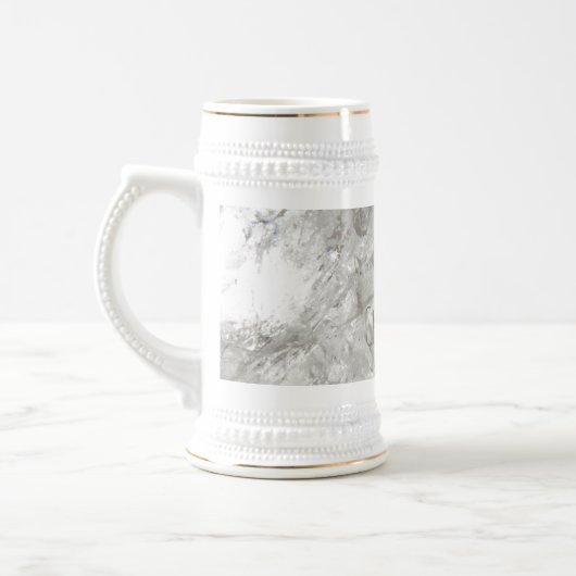 Merry Christmas Shiny Crystal White Stein Bierpul (Links)