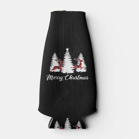 Merry Christmas Shirt for Women Buffalo Plaid Rein Flesjeskoeler (Voorkant)