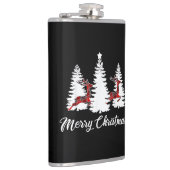 Merry Christmas Shirt for Women Buffalo Plaid Rein Heupfles (Rechts)