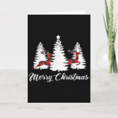 Merry Christmas Shirt For Women Buffalo Plaid Rein Kaart (Voorkant)