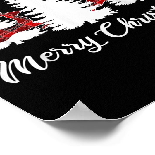 Merry Christmas Shirt For Women Buffalo Plaid Rein Poster (Hoek)