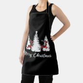 Merry Christmas Shirt for Women Buffalo Plaid Rein Schort (Insitu)