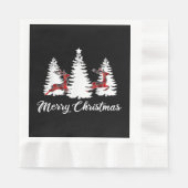 Merry Christmas Shirt for Women Buffalo Plaid Rein Servet (Voorkant)